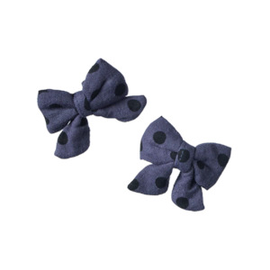 Bow Hair Clips Dot Print