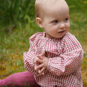 Meadow Bodysuit Gingham- Jam check
