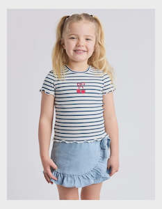 Betty Rib Tee - Navy