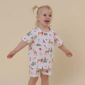 Sleepwear: Prancer & Friends Organic Kids Pj Set