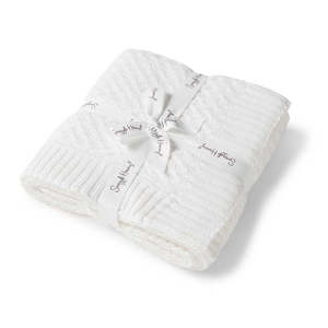 Blankets: Diamond Knit Organic Baby Blanket