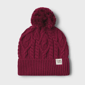 Hats Mittens: Raspberry Organic Baby Knit Beanie