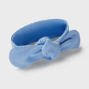 Accessories: Bluebell Ribbed Organic Topknot