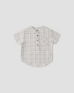 Tops Tees: Jaxson Shirt Blue Plaid