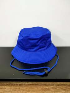 Hats Mittens: Royal blue bucket Hat with string