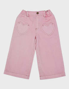 Pants: Heart Jeans Pink