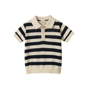 Clothing: Stevie Polo - Navy Bold Stripe
