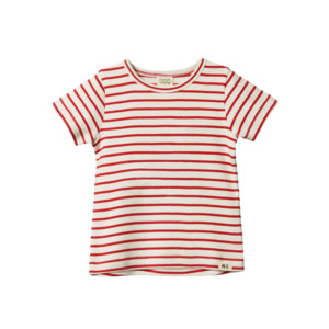 Clothing: River Tee - Red Sailor Stripe