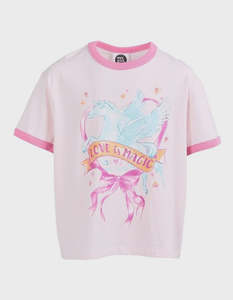Clothing: Pegasus Ringer Tee - Pink