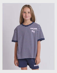 Tops Tees: Lounge Club Striped Tee