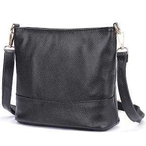 Bag: Women's Genuine Leather Tote Bag, Crossbody Bag 2193 Black Colour| TOUCHANDCATCH NZ