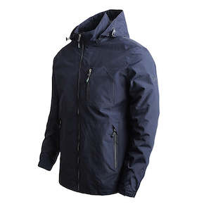 Clothing Fashion: Men's Waterproof Jacket- Navy Blue | TOUCHANDCATCH NZ
