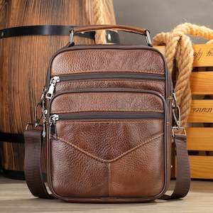 Messenger Bag: Men's Genuine Leather Crossbody Bag, Men’s Satchel TC642 | TOUCHANDCATCH NZ