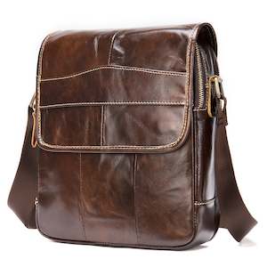 Messenger Bag: Men's Genuine Leather Crossbody Bag, Satchel TC121 | TOUCHANDCATCH NZ