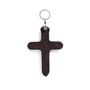 Key Cases: Genuine Leather Cross Key Ring | TOUCHANDCATCH NZ