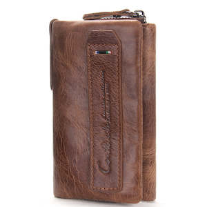 Mens Wallets: Genuine Leather Key Case T013 Coffee Color  | TOUCHANDCATCH NZ