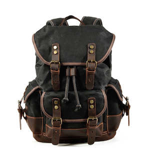Sports And Outdoor: Anti-Splash Waxed Canvas Travel Backpack 21 Liter TC508 | TOUCHANDCATCH NZ