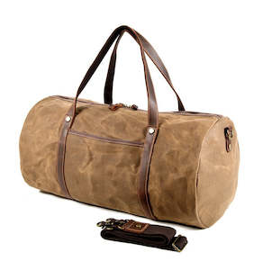 Travel Bags: Waxed Canvas Travel Bag, Gym Bag 824 | TOUCHANDCATCH NZ