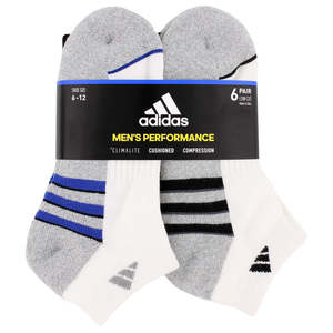 Clothing Fashion: ADIDAS MEN’S PERFORMANCE CLIMACOOL CUSHIONED LOW CUT SOCKS 6 PAIRS SIZE 6-12 TCA985 | TOUCHANDCATCH NZ
