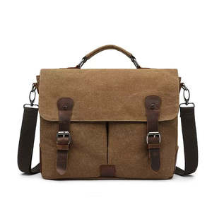 Sports: Men’s Washed Canvas Crossbody Bag, 13" Laptop Bag TC644
 | TOUCHANDCATCH NZ