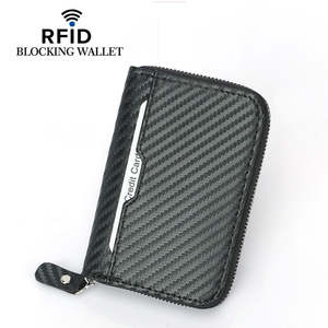 Mens Wallets: Men's RFID Carbon Fiber Zip-Around Wallet TC310 | TOUCHANDCATCH NZ