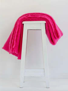 Your Home: windermere mohair blanket - hot pink