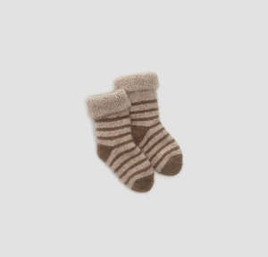 possum socks  - olive green stripes