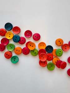 buttons - wooden colourful
