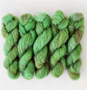 mohair 12ply hand dyed 50g - lawn green