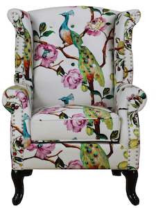 TNC Wing Chair 2199S-03 Peacock
