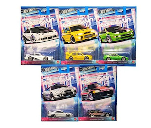 Hot Wheels 90’s Street Scene Basic JDM Themed Full Set Of 5