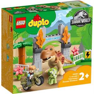 Duplo: LEGO Duplo 10939 T. rex and Triceratops Dinosaur Breakout