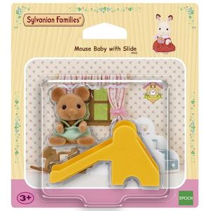 Sylvanian Families Baby Mouse With Slide
