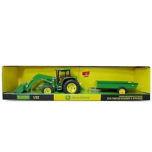 John Deere 6210 Tractor With Trailor And Spreader