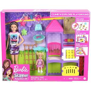 Barbie: Barbie Skipper Babysitters Climbn Explore Playground Dolls and Playset