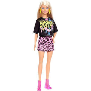 Barbie Fashionistas Doll #155 Long Blonde Hair & Rock T-Shirt