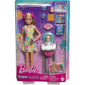 Barbie: Barbie Skipper Floral Dress And Baby