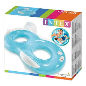 Outdoor Sports: Intex Double Pillow Back Lounge Inflatable Pool Beach