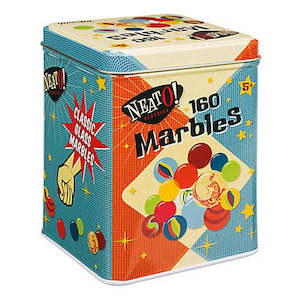 Games: Neato! Marbles In A Tin (160pcs)