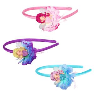 Pink Poppy Flower Fairy Headband Assorted Styles/Colours