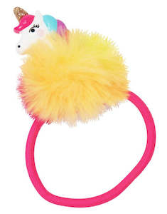 Pink Poppy Pom Pom Bow Hair Elastic Assorted Styles/Colours