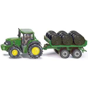 Siku: Siku 1632 John Deere 7530 With Bale Trailer