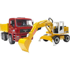 Bruder Man Truck With Excavator