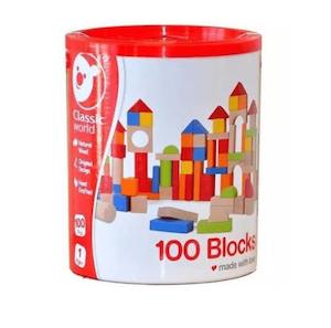 Classic World: Classic World 100Pc Wooden Blocks
