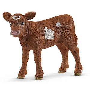 Animals: Schleich Texas Longhorn Calf (Red Dot)