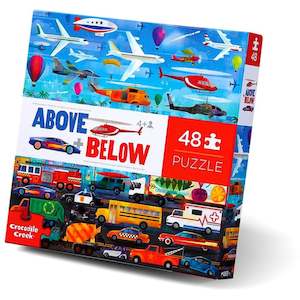 Crocodile Creek Above + Below Things That Go! 48pc Puzzle