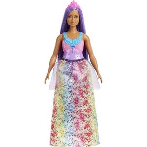 Barbie: Barbie Dreamtopia Princess Doll Purple Hair With Pink Tiara