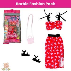 Dolls: Barbie Fashion Pack Red Heart Print Summer Outfit