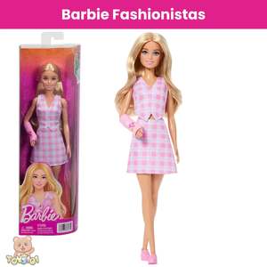 Barbie Fashionistas Doll #243 with Blonde Hair and Pink Arm Cast