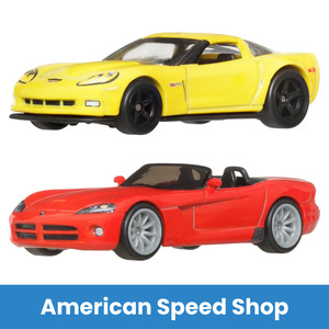 Hot Wheels Car Culture 2 Pack 2012 Corvette Z06 & 2003 Dodge Viper SRT-10